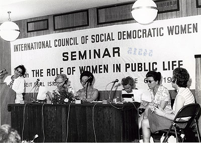 International Council of Social Democratic Women in 1971. Photo: (No information.). Source: ARAB, Morgonbris.