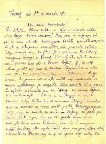 Brev på esperanto, sidan 1. Anarkistiska esperantogruppens arkiv, volym 3.