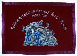Svenska Kommunalarbetareförbundets avdelning 111, Munsö. Fana.
