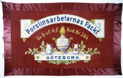 Porslinsarbetarnas fackförening i Göteborg. Fana.