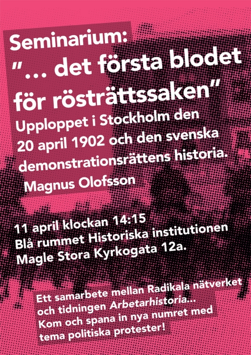 Seminarium: det första blodet för rösträttsaken 