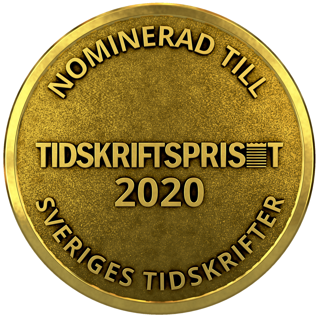 Medalj för nomineringen till Tidskriftspriset 2020 i kategorin Årets Tidskrift Fackpress.