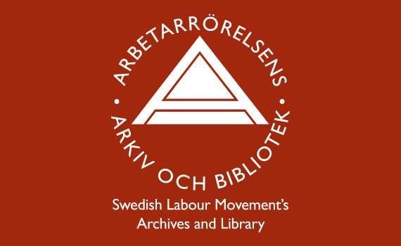 ARAB:s logotyp i vitt mot röd bakgrund.