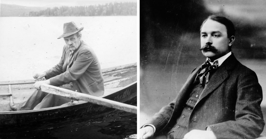 De tidiga arbetarförfattarna Gustav Hedenvind-Eriksson och Alfred Kämpe.