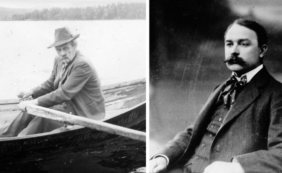 De tidiga arbetarförfattarna Gustav Hedenvind-Eriksson och Alfred Kämpe.
