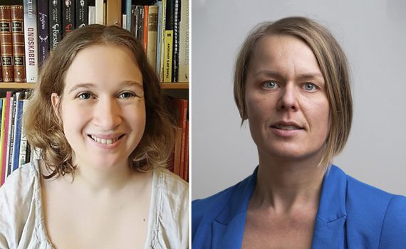 Meidnerpristagarna 2019 och 2020: Astrid Elkjær Sørensen och Desirée Enlund.