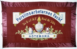 Porslinsarbetarnas fackförening i Göteborg. Fana.